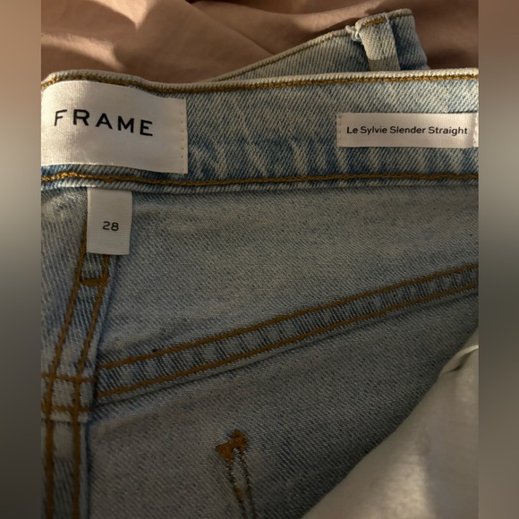 Frame Le Sylvie Slender Straight Faux Leather Jeans size 28 - Picture 5 of 5